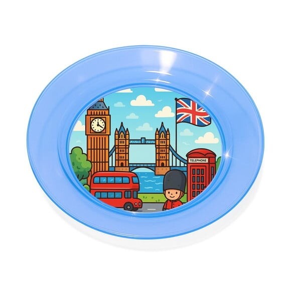 Prato Acrílico Personalizado Festa Londres