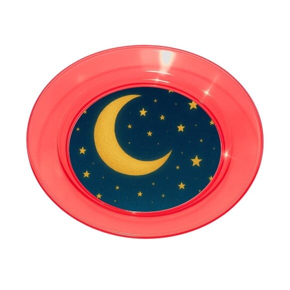 Prato Acrílico Personalizado Festa Lua e Estrelas