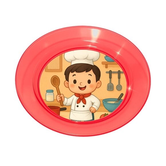 Prato Acrílico Personalizado Festa Mini Chefe Menino
