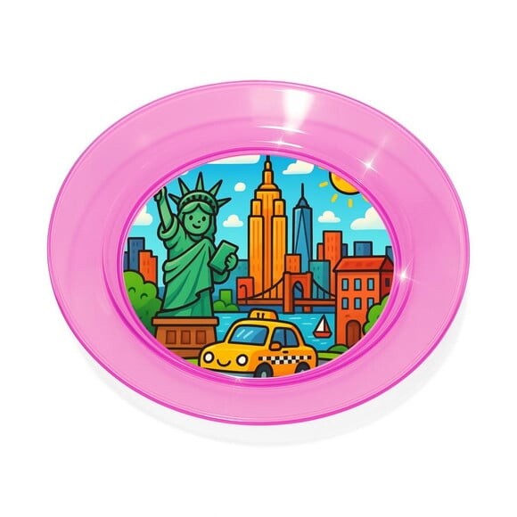 Prato Acrílico Personalizado Festa Nova York