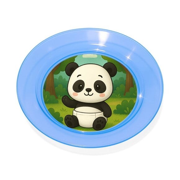 Prato Acrílico Personalizado Festa Panda Baby