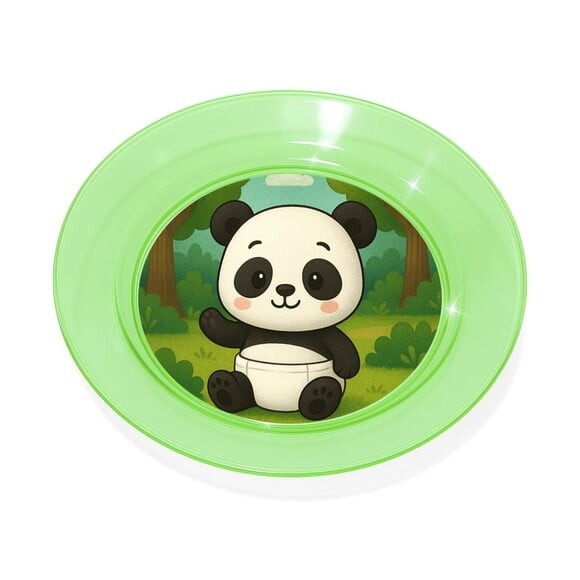 Prato Acrílico Personalizado Festa Panda Baby