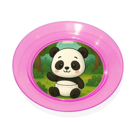Prato Acrílico Personalizado Festa Panda Baby