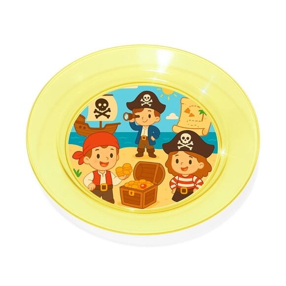 Prato Acrílico Personalizado Festa Piratas