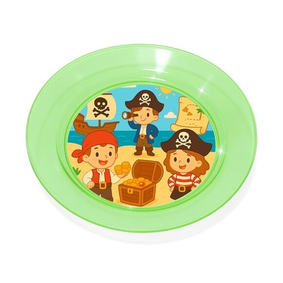 Prato Acrílico Personalizado Festa Piratas