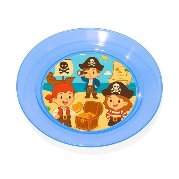 Prato Acrílico Personalizado Festa Piratas