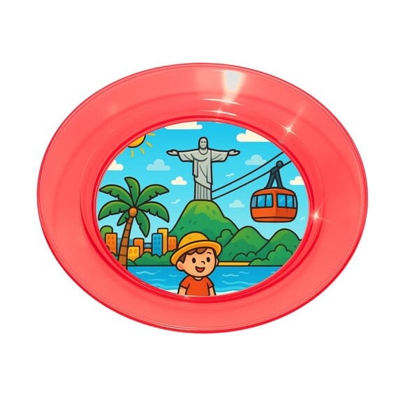 Prato Acrílico Personalizado Festa Rio de Janeiro