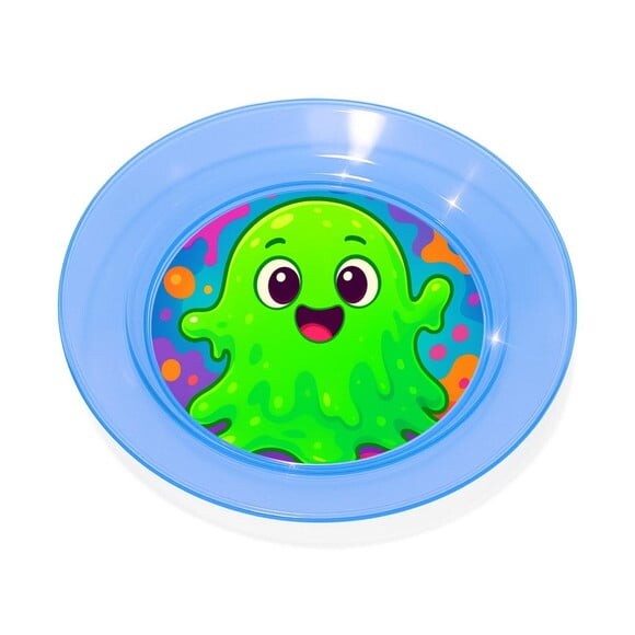 Prato Acrílico Personalizado Festa Slime