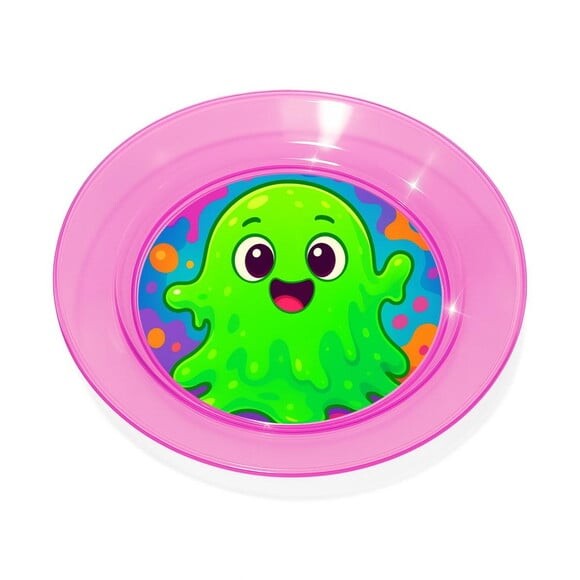 Prato Acrílico Personalizado Festa Slime