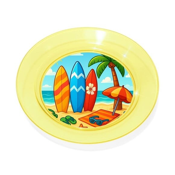 Prato Acrílico Personalizado Festa Surf