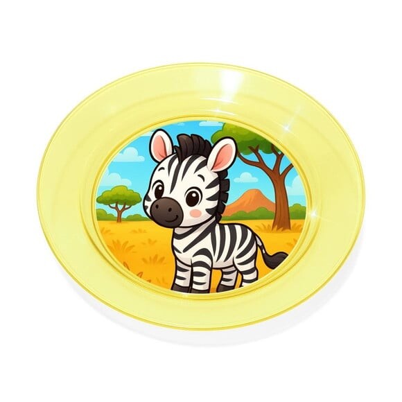 Prato Acrílico Personalizado Festa Zebra Baby