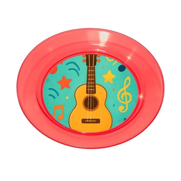 Prato Acrílico Personalizado Festa Violão