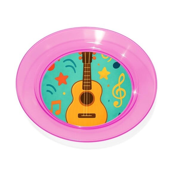 Prato Acrílico Personalizado Festa Violão