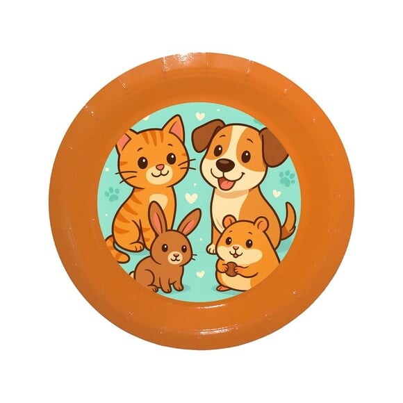 Prato de Papel Personalizado Animais de Estimação