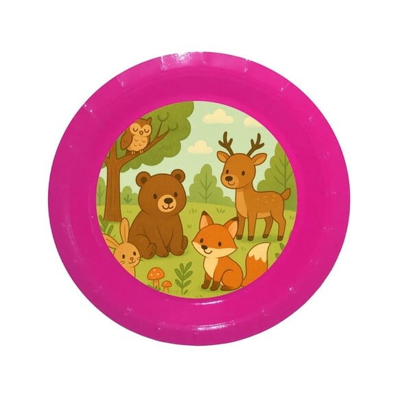 Prato de Papel Personalizado Animais da Floresta