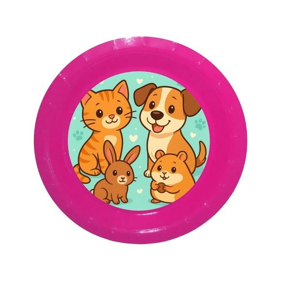 Prato de Papel Personalizado Animais de Estimação