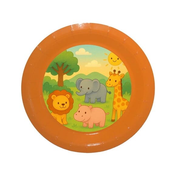 Prato de Papel Personalizado Animais Selvagens