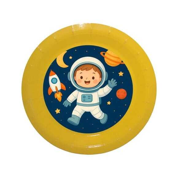 Prato de Papel Personalizado Astronauta