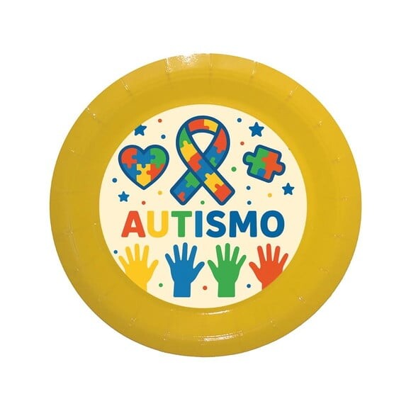 Prato de Papel Personalizado Autismo