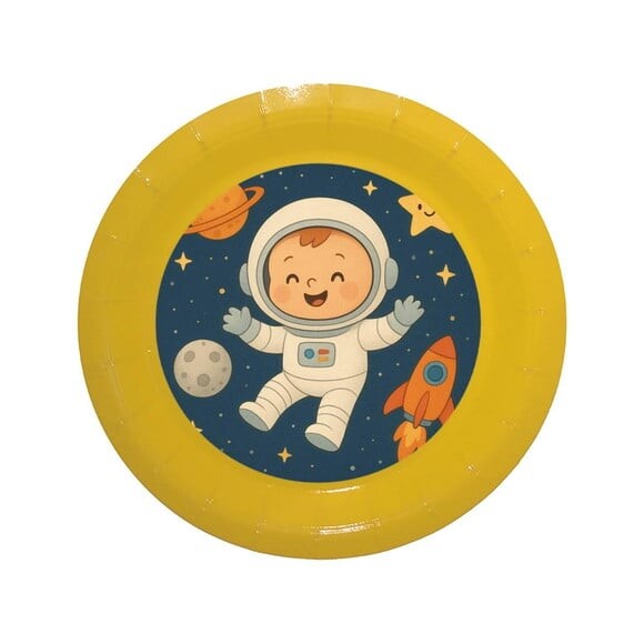 Prato de Papel Personalizado Astronauta Baby