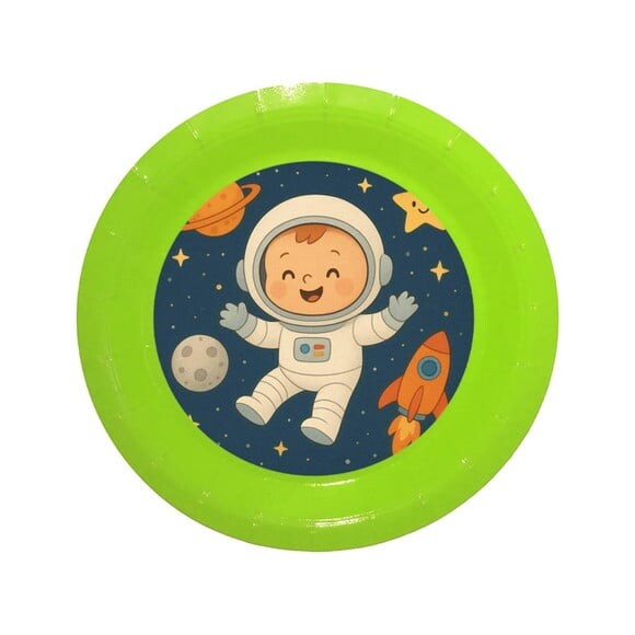 Prato de Papel Personalizado Astronauta Baby
