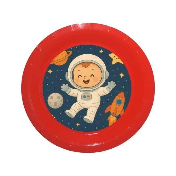 Prato de Papel Personalizado Astronauta Baby