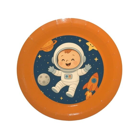 Prato de Papel Personalizado Astronauta Baby