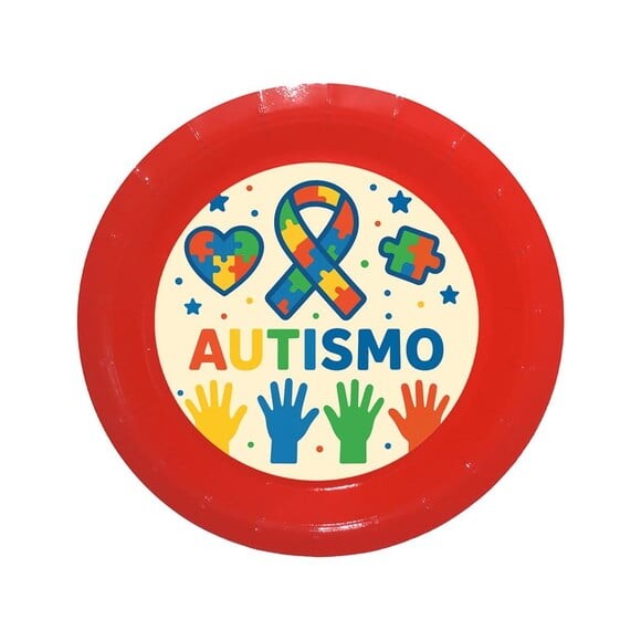 Prato de Papel Personalizado Autismo