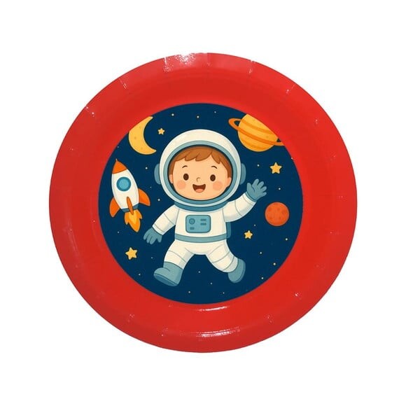 Prato de Papel Personalizado Astronauta