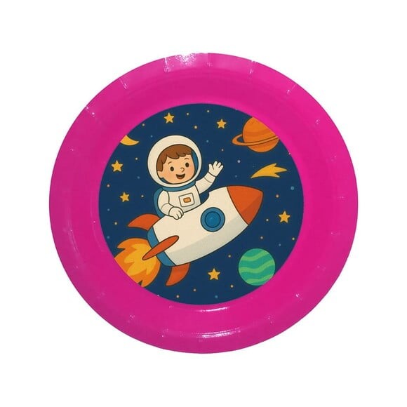Prato de Papel Personalizado Aventura Espacial