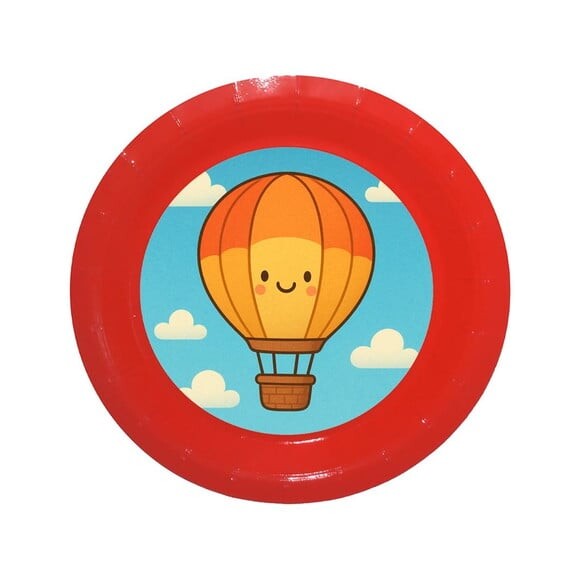 Prato de Papel Personalizado Balão de Ar Quente