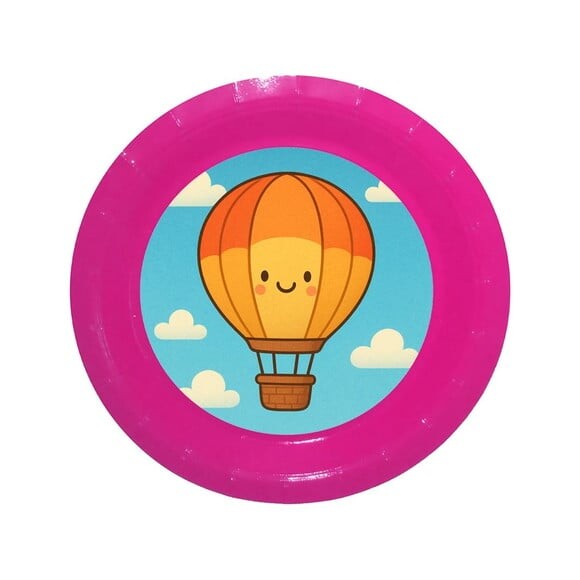 Prato de Papel Personalizado Balão de Ar Quente