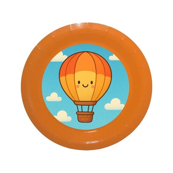 Prato de Papel Personalizado Balão de Ar Quente