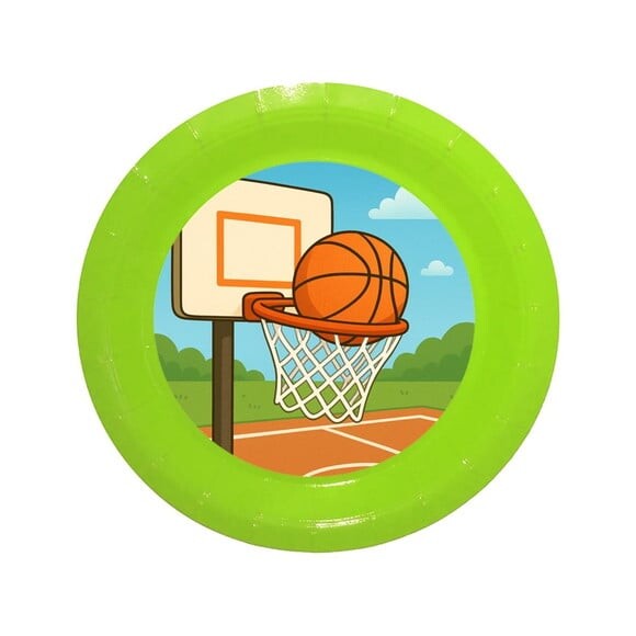 Prato de Papel Personalizado Basquete