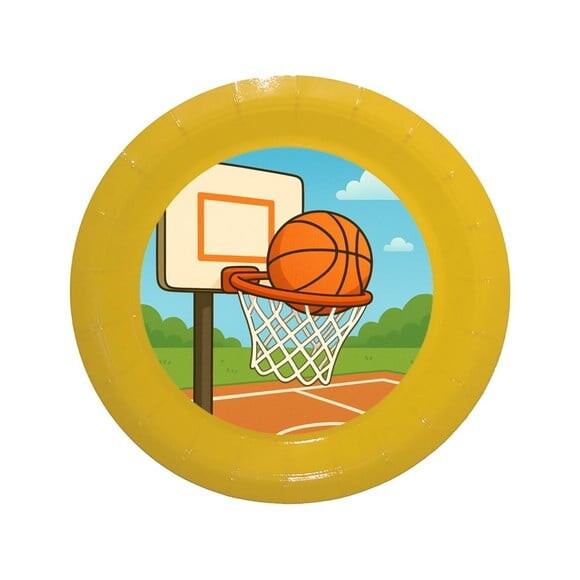 Prato de Papel Personalizado Basquete