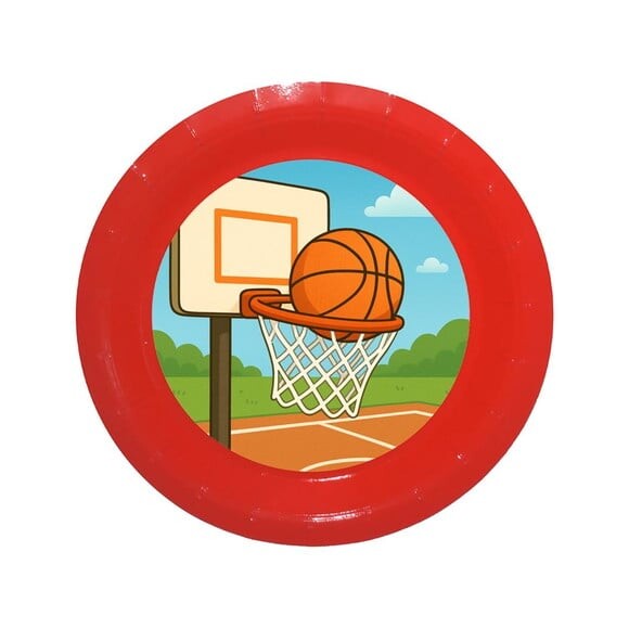 Prato de Papel Personalizado Basquete