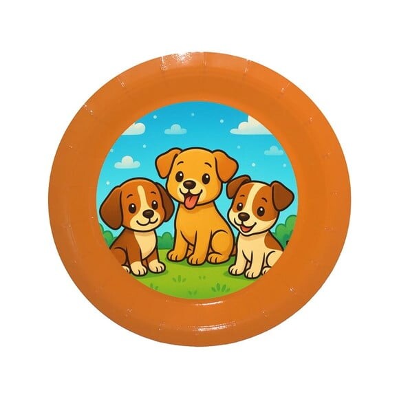 Prato de Papel Personalizado Cachorrinhos