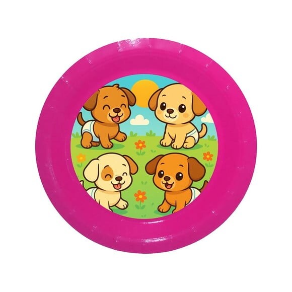Prato de Papel Personalizado Cachorrinhos Baby