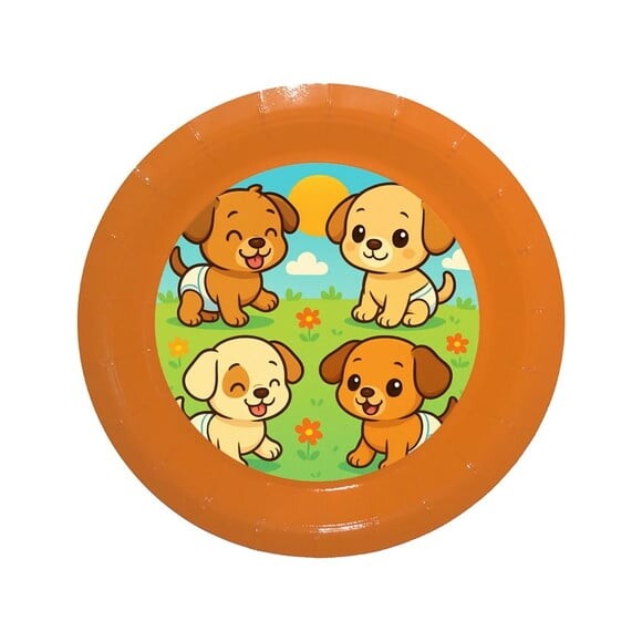 Prato de Papel Personalizado Cachorrinhos Baby