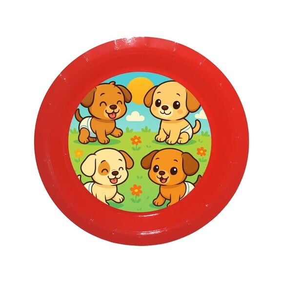Prato de Papel Personalizado Cachorrinhos Baby