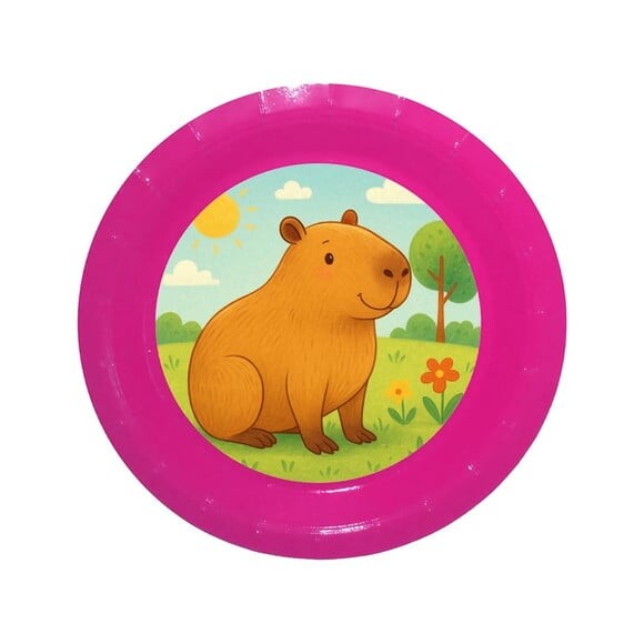 Prato de Papel Personalizado Capivara