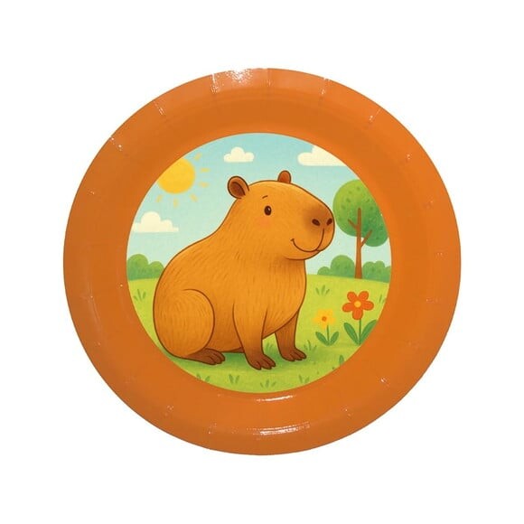 Prato de Papel Personalizado Capivara