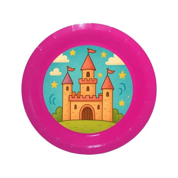 Prato de Papel Personalizado Castelo Encantado