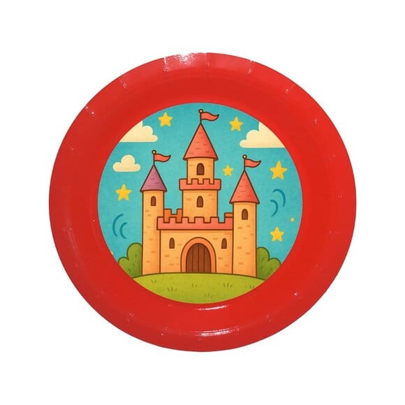 Prato de Papel Personalizado Castelo Encantado