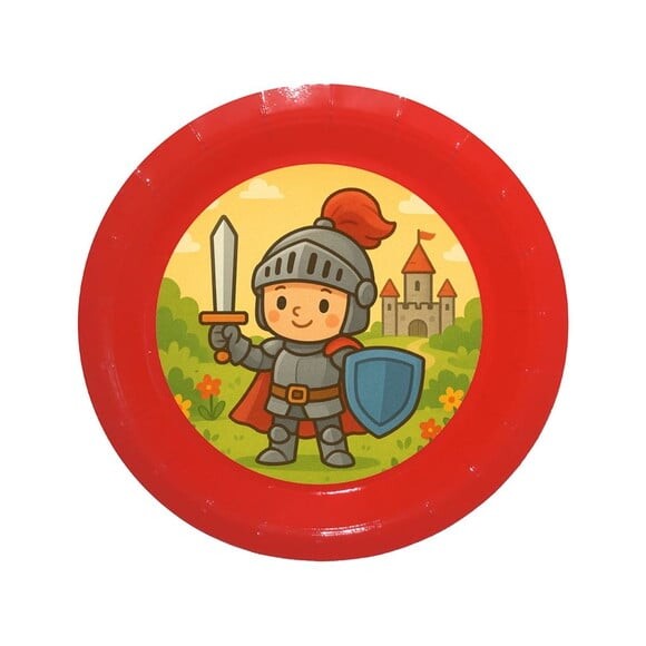 Prato de Papel Personalizado Cavaleiro Medieval