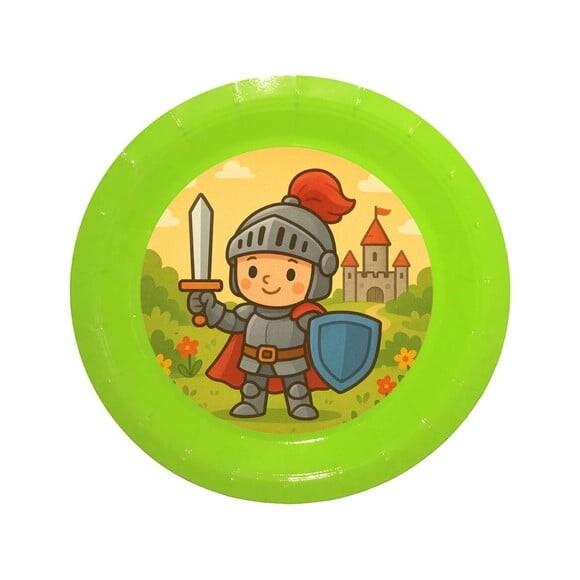 Prato de Papel Personalizado Cavaleiro Medieval