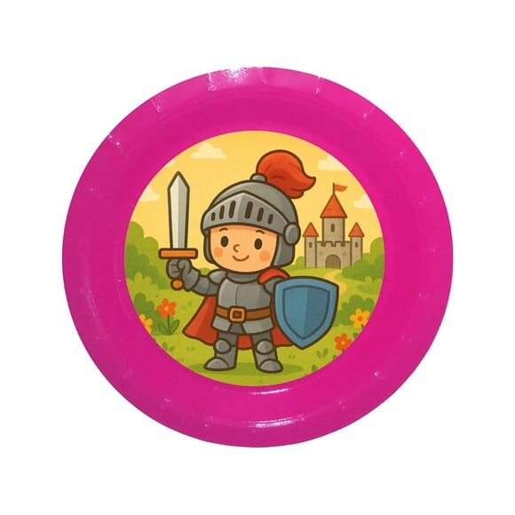 Prato de Papel Personalizado Cavaleiro Medieval