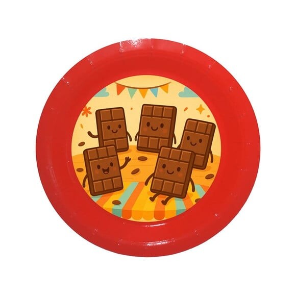 Prato de Papel Personalizado Chocolates