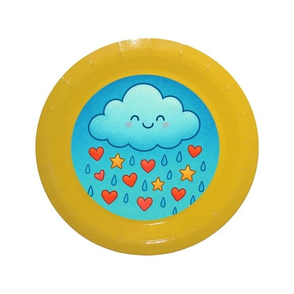 Prato de Papel Personalizado Chuva de Bênçãos