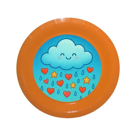 Prato de Papel Personalizado Chuva de Bênçãos